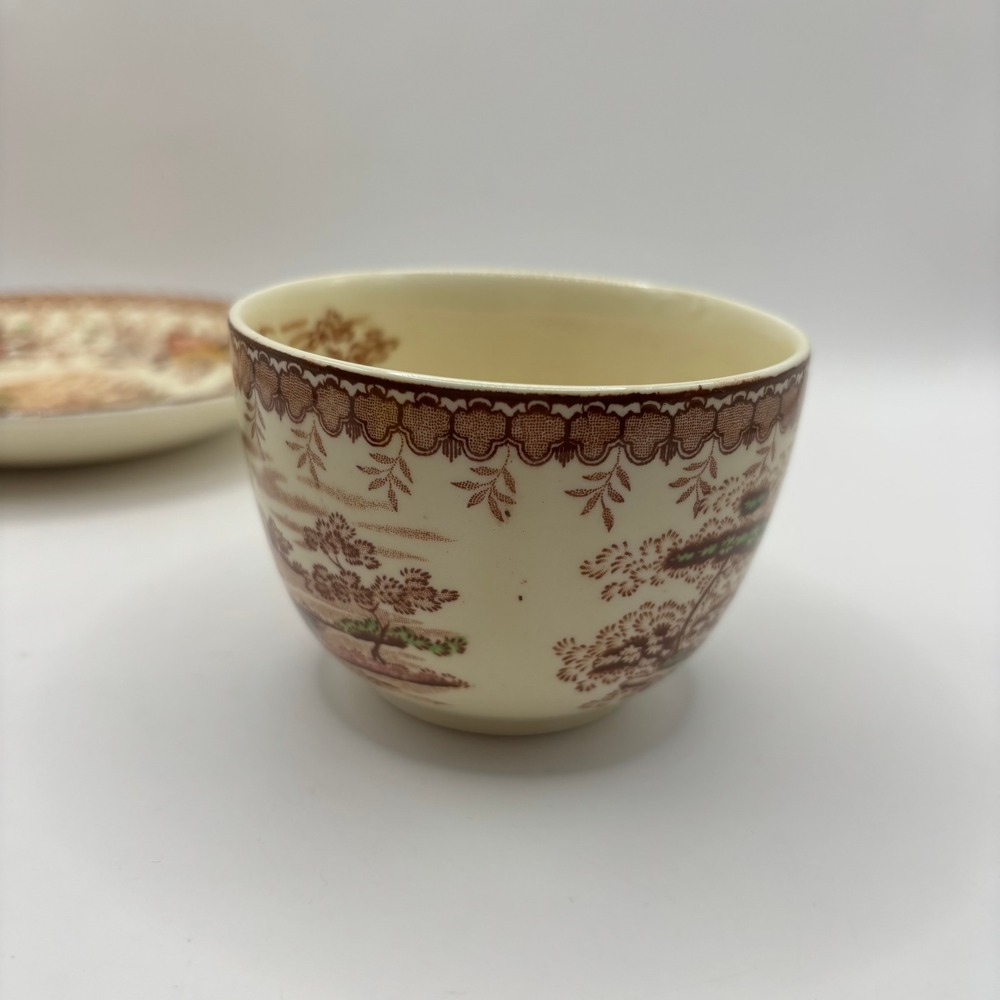 Vintage Ridgway Woodland Brown Teacup‎ and Saucer Set Made in England - Picture 10 of 13
